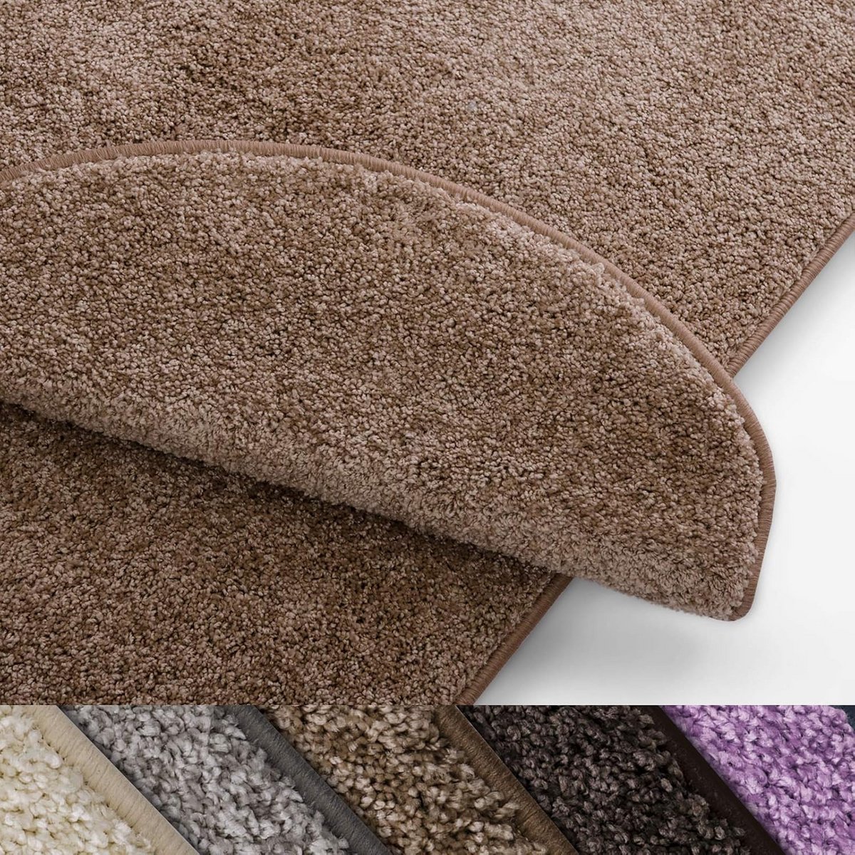 Tapis Runner Beige Effen Hoogwaardige Kwaliteit Geschikt Voor Vloerverwarming