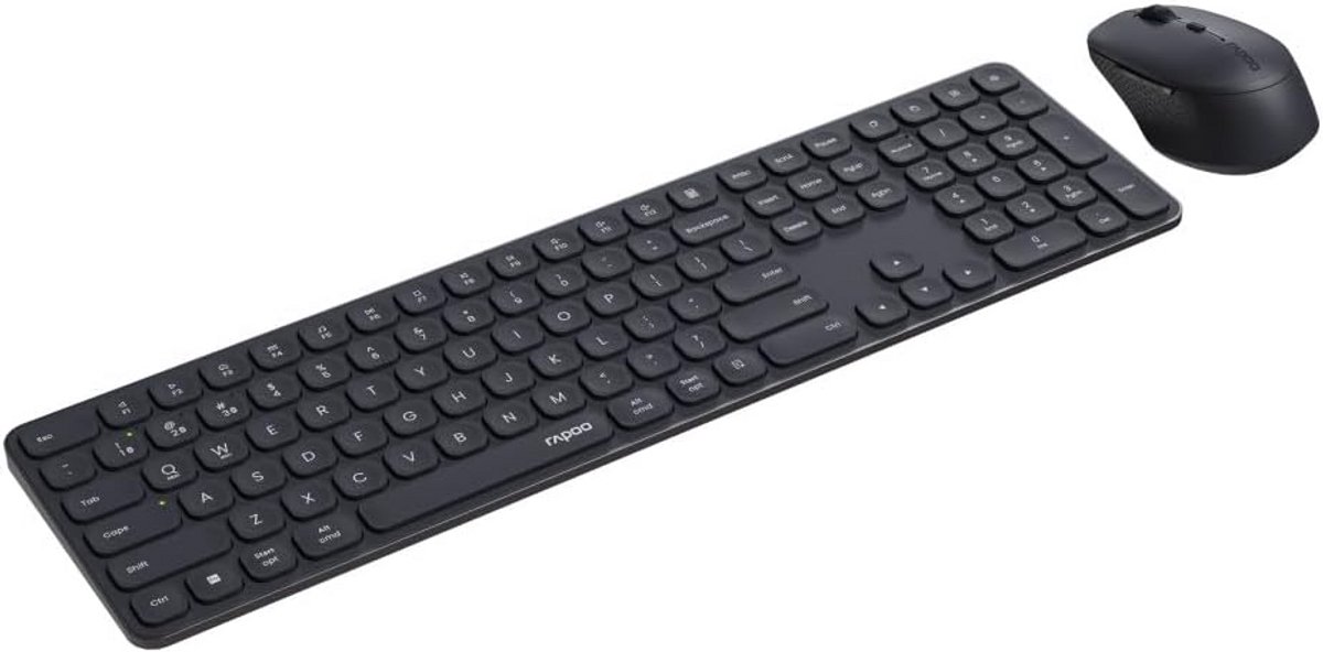 Draadloos Toetsenbord en Muis Set Multi-Device Oplaadbaar QWERTZ Duits