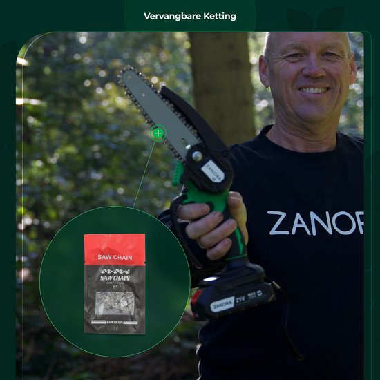 Zanora® Garden Onderhoudsset - voor Kettingzaag en Snoeischaar - 2 Kettingen - Snoeimes - smeer olie van Merkloos	 — afbeelding 2