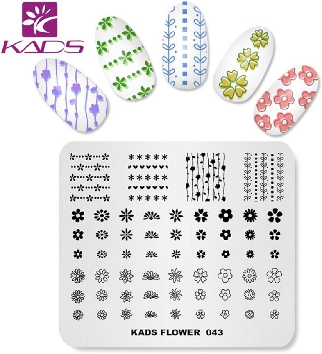 Nail Art Stempelplaat met Bloem en Kant Designs voor DIY Nageldecoratie