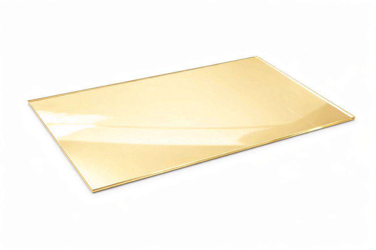 Lichtgoudkleurige acrylplaatspiegel voor (laser)snijden en graveren (50x30x0,3 cm)