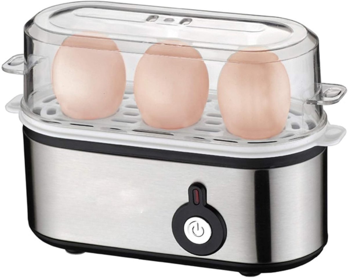 Zyrex® Eierkoker electrisch - Eierkoker - Eierkoker met timer - Zilver - 54cm x 37cm x 24cm