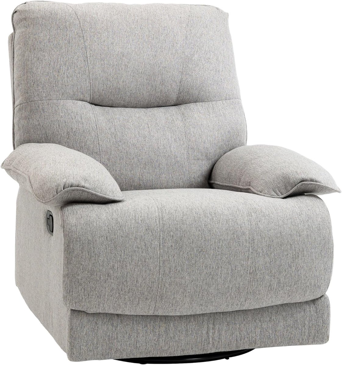 Relaxstoel met Voetensteun - Fauteuil TV stoel - Ontspannen TV Kijken - Pocketvering Systeem - 160 kg capaciteit - Lichtgrijs