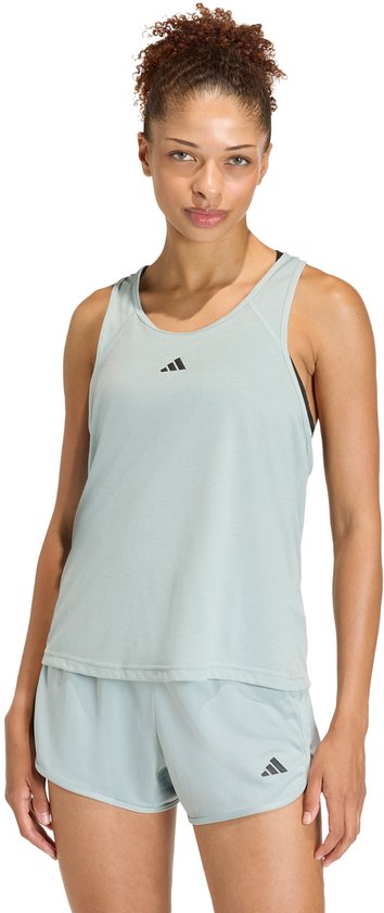 adidas Performance Train Essentials Minimal Branding Racerback Tanktop - Dames - Groen