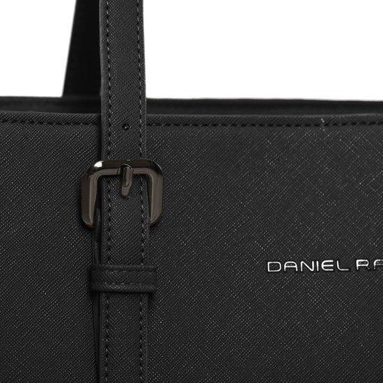 Sac à main et bandoulière Daniel Ray Lithgow, compartiment pour ordinateur portable 15,6 pouces, idéal École et le travail, fourre-tout, Zwart