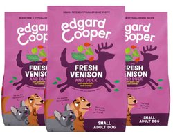 Edgard & Cooper Hondenvoer Droog Adult Small Hert&Eend - 3 x 3 kg - Voordeelverpakking