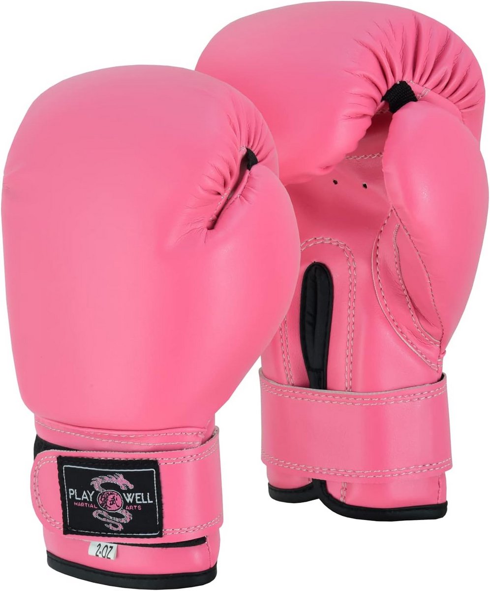 Kinder Bokshandschoenen Roze 2 oz voor Jongens en Meisjes 3-7 Jaar