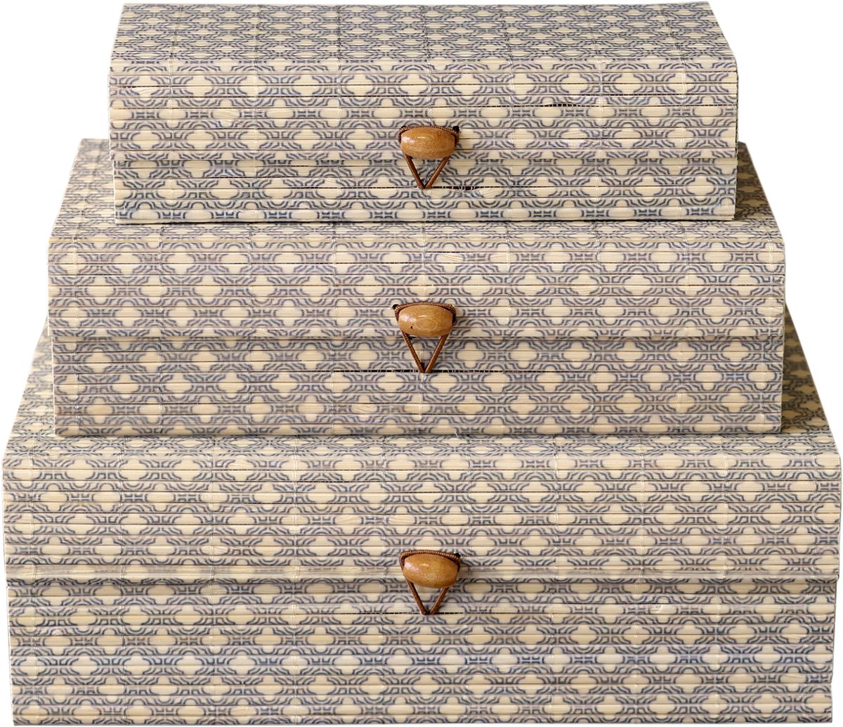 Chic Antique Set van 3 Decoratieve Opbergboxen – Vintage/Woonaccessoires – Shabby Chic Stijl