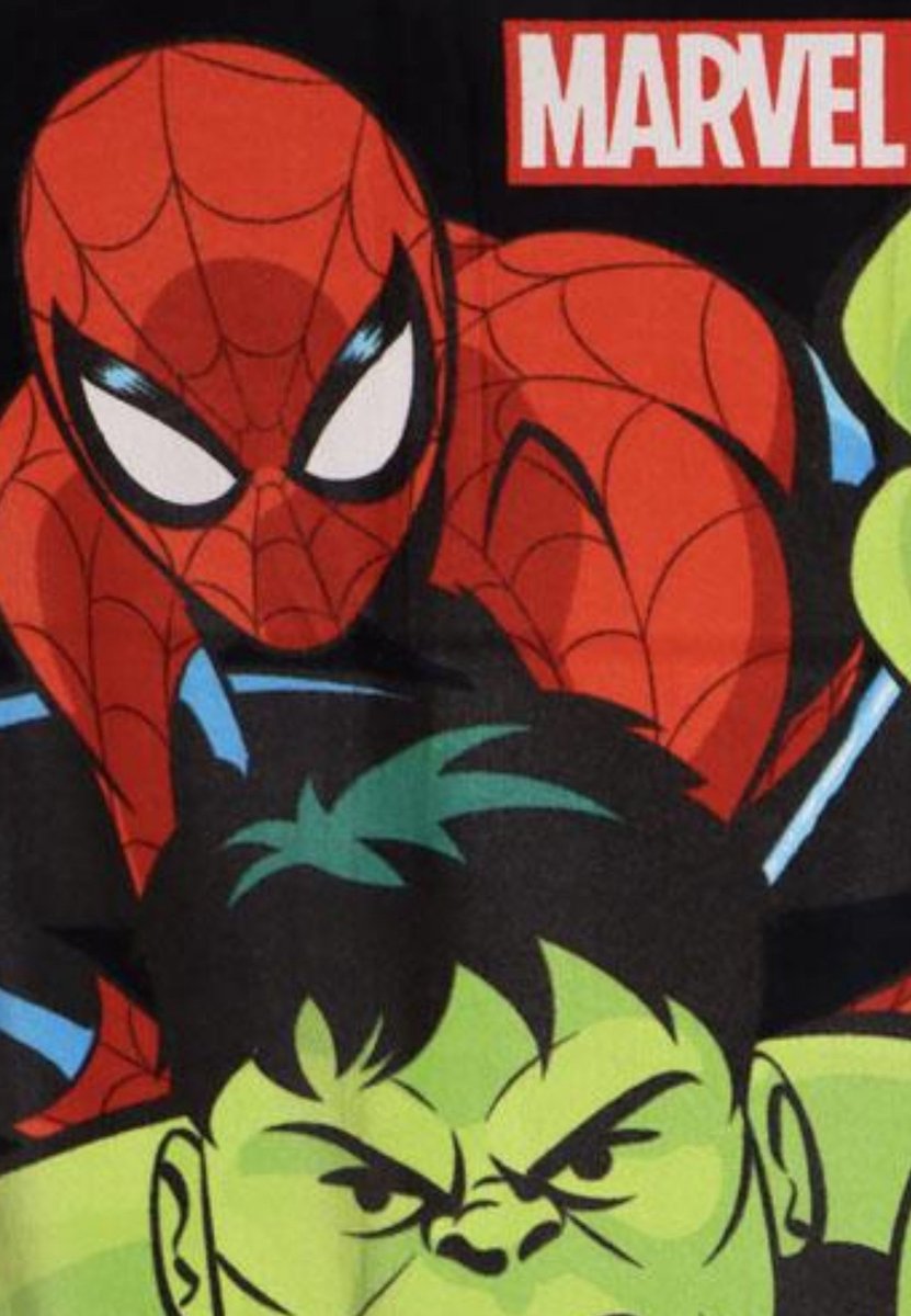 Marvel Avengers Strandlaken – Kinder Strandlaken – 70x140 cm – Spiderman Hulk Iron Man Captain America