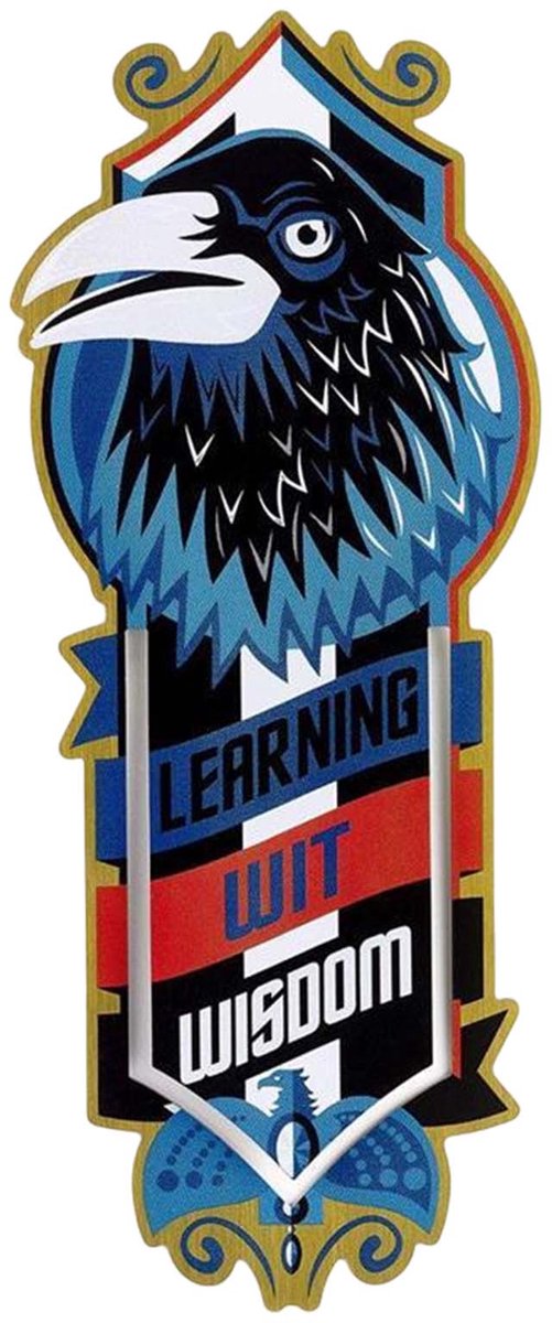 Harry Potter, Boekenleggers voor lezen van roestvrij staal met RavenClaw-ontwerp, Zwart / Blauw