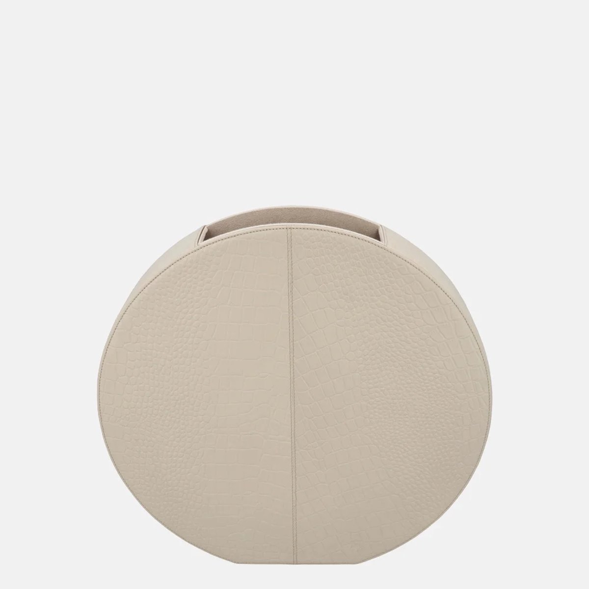 Chamada Coco leren vaas croco medium beige
