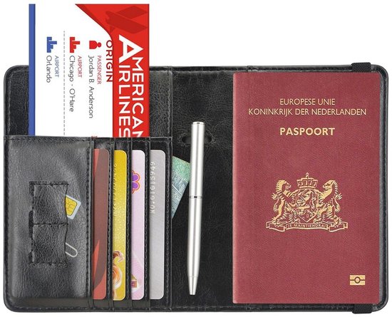 Luxe style RFID paspoorthouder – zwart