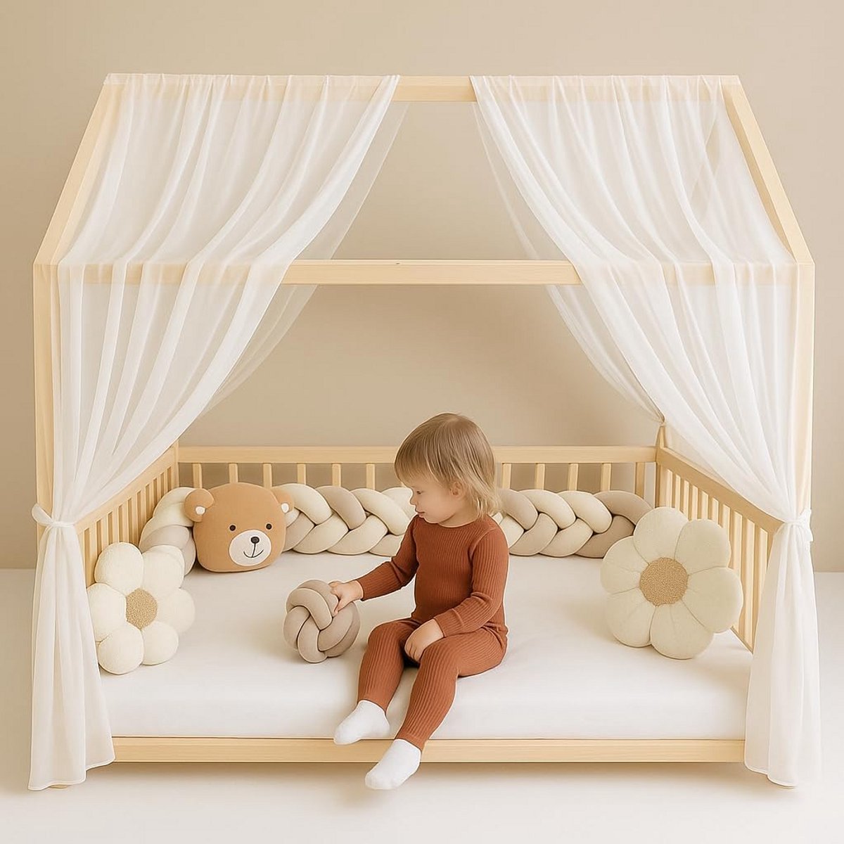 Bedhemel voor Huisbed en Kinderbed, Universeel en Premium Tule