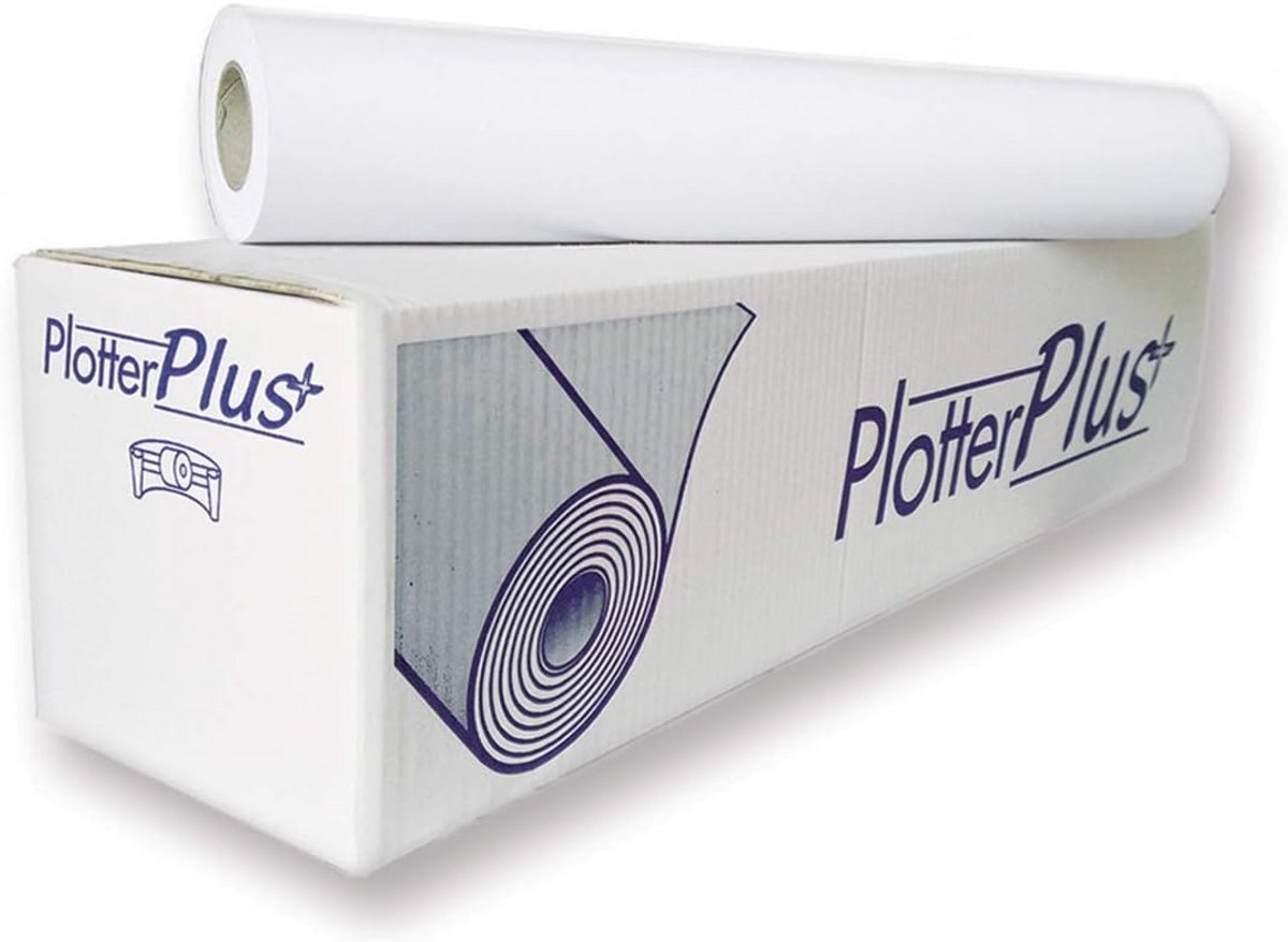 4 Rollen Plotterpapier Wit 62,5 cm x 50 m - 90g Kwaliteit