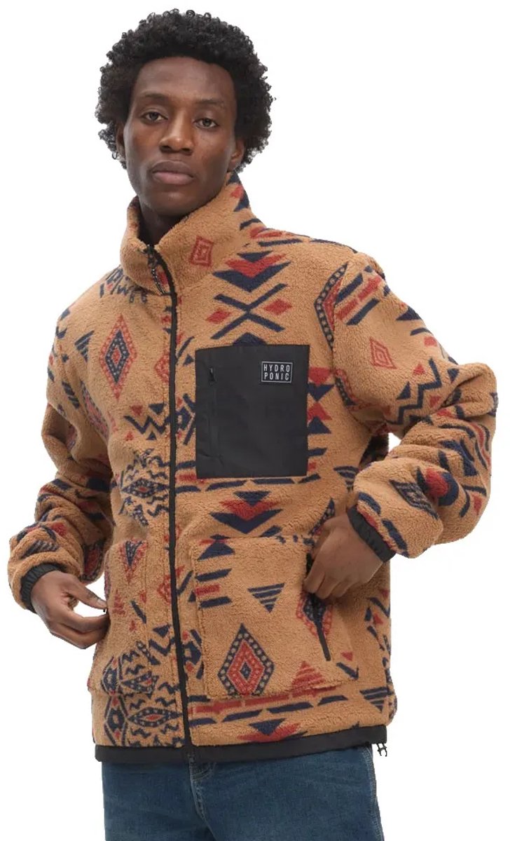 Hydroponic Lobo Pl Fleece Met Volledige Rits Man Zwart