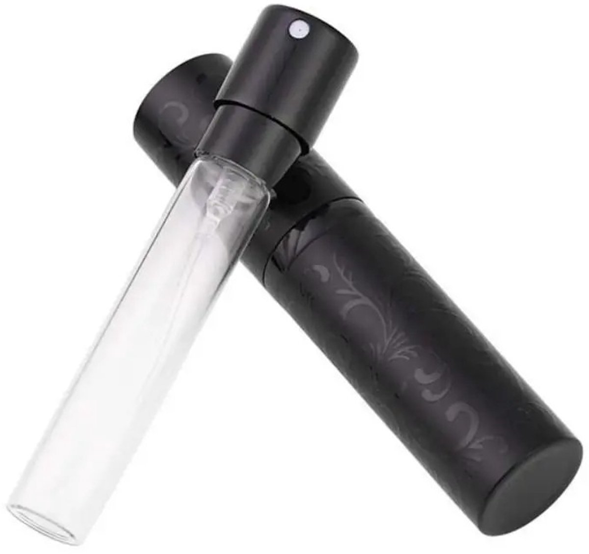 WiseGoods Luxe Navulbaar Mini Parfumflesje 10ML - Luxe Reisverstuiver - Parfums & Geur - Parfum Fles - Accessoires Reizen - Zwart