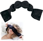 Verzwaarde oogmasker - Ontspanning - Betere Nachtrust - Stress - Verzwaard Slaapmasker - Sleep Mask - Travel sleep oogmasker - huidvriendelijk zachte stof - Voor kamperen, meditatie - Zwart