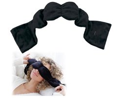 Verzwaarde oogmasker - Ontspanning - Betere Nachtrust - Stress - Verzwaard Slaapmasker - Sleep Mask - Travel sleep oogmasker - huidvriendelijk zachte stof - Voor kamperen, meditatie - Zwart