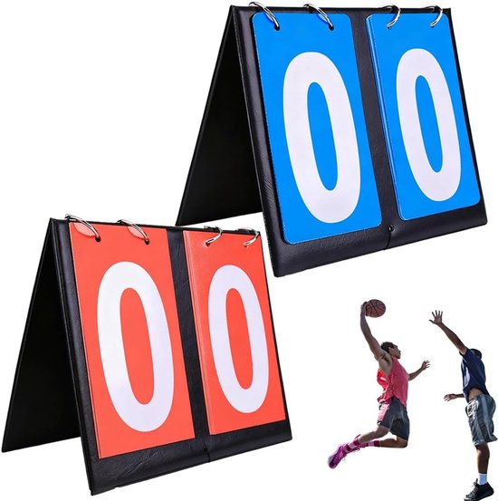 Tableau De Bord Sportif 2 Chiffres – Scorekeeper Flip Pour Volley, Basket, Foot, Tennis – Portable Et Légère