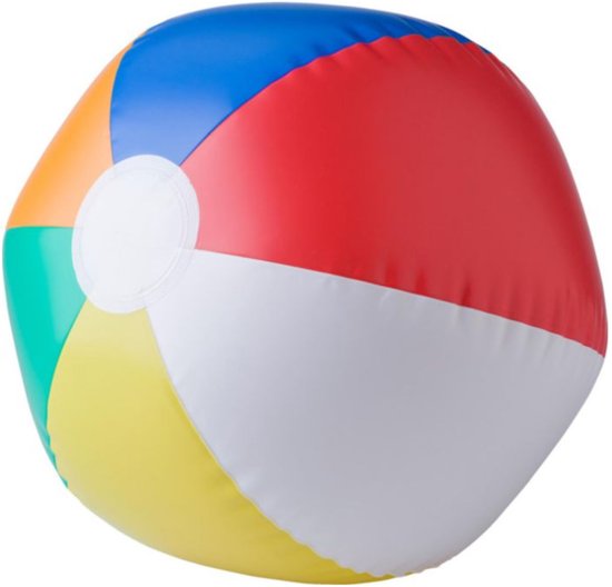 Impression Strandbal - opblaasbaar - zwembad speelgoed - gekleurd - D26 cm