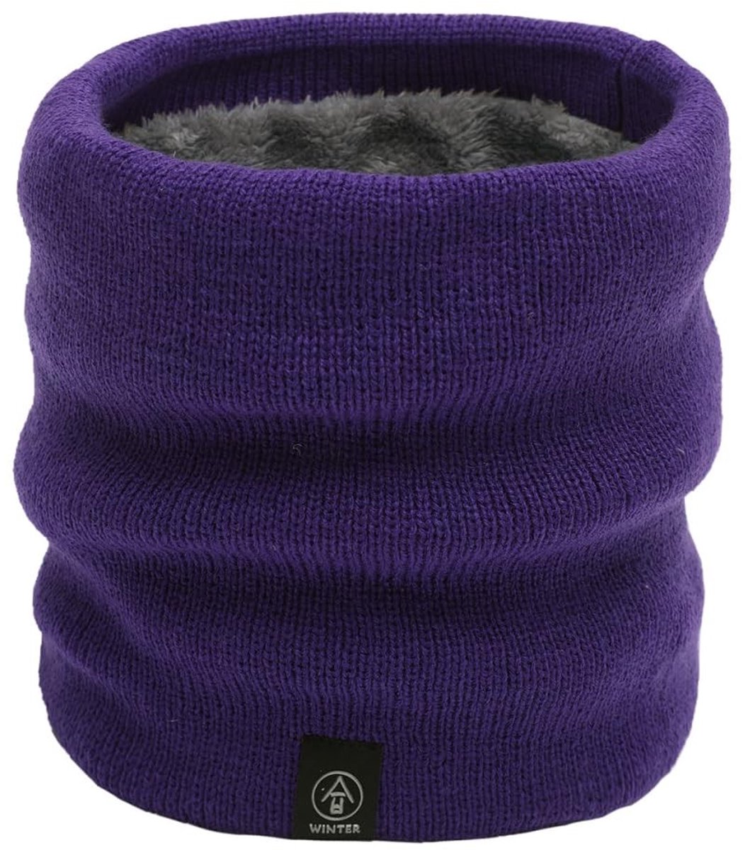 Allecto - Winter Sjaal - Dikke Fleece Sjaal - Warm en Winddicht - Unisex - Geschikt voor Buitenactiviteiten - Ideaal voor Fietsen en Skiën - Zwart