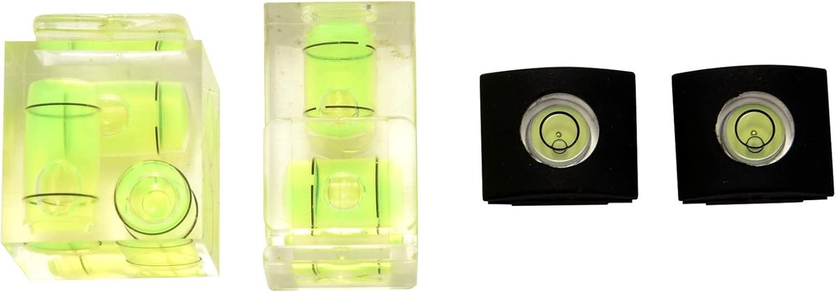 Camera Waterpas Set - Niveau Indicatoren - Precisie Fotografie - Meerdere Types - Compact Formaat - Zwart Groen