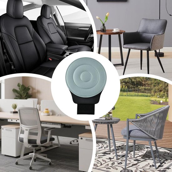Draaikussen voor in de Auto - 360° Draaibaar Auto Zitkussen - Draaikussen Autostoelzitting - Instaphulp Auto - Uitstaphulp Auto - Antislip Basis - Groen van Merkloos — afbeelding 2