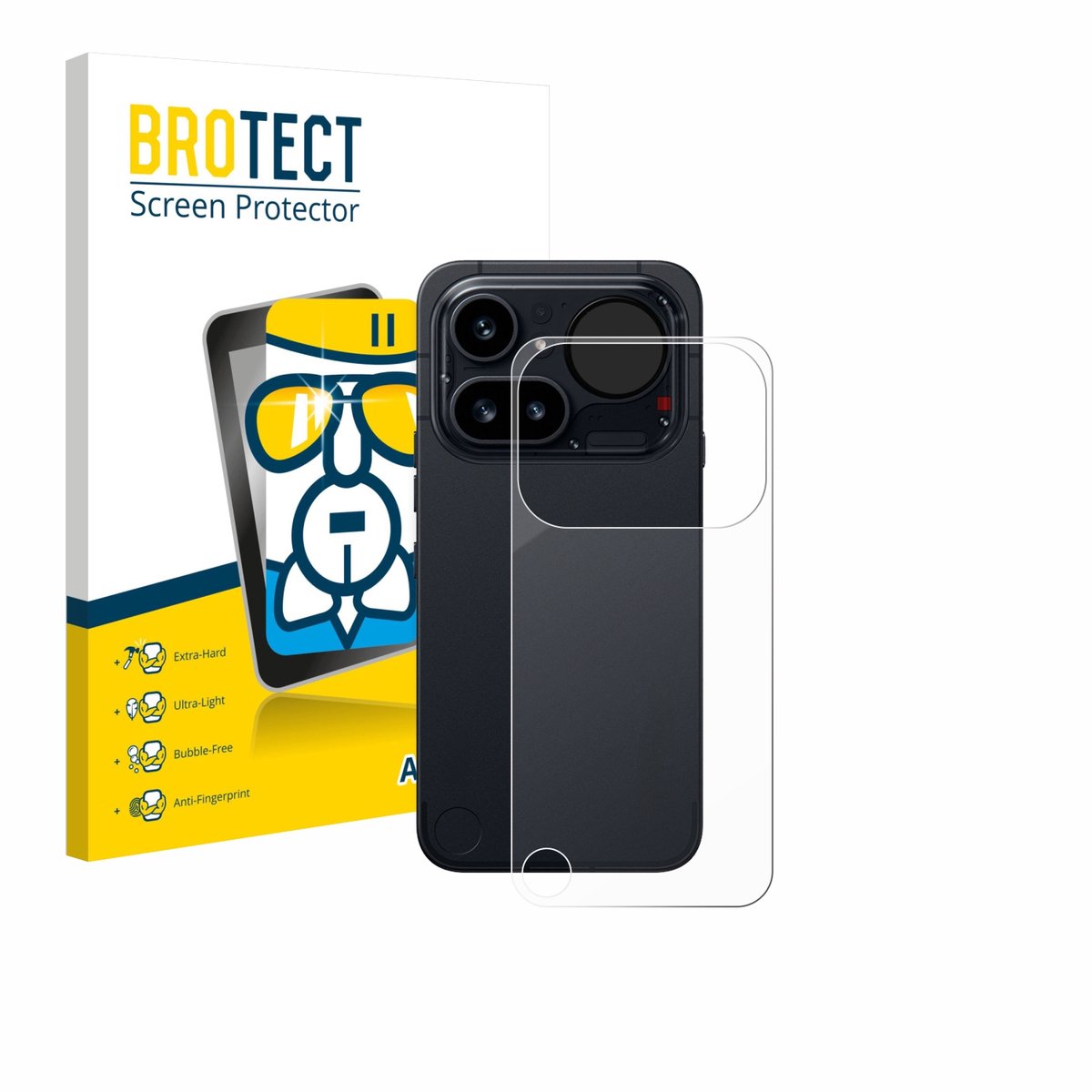 Screenprotector voor Nothing Phone (4a) Pro (Achterkant) Beschermglas transparant