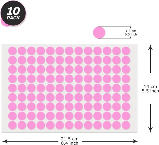 Ronde stickers, 38 mm, zwart, zelfklevend, rol, kleine plakpunten, etiketten, kleurcodering, cirkelstickers, verwijderbaar, weerbestendig, met dispenserdoos, 500 stuks