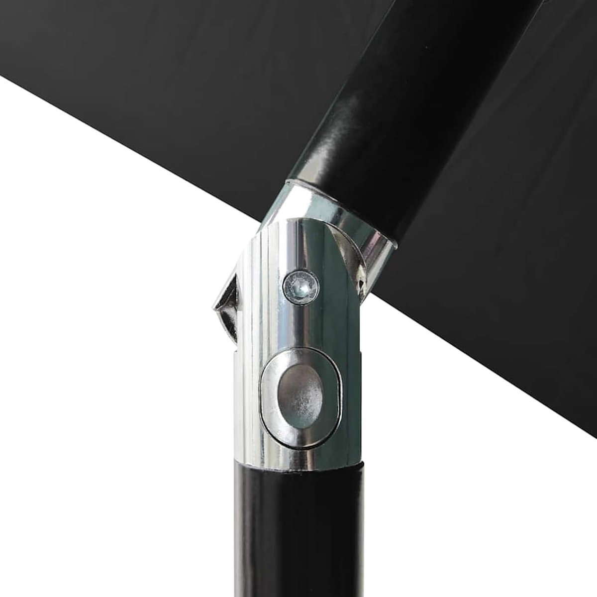 Parasol met LED verlichting 300x200 cm – Bellavero Premium Solar Tuinparasol Kantelbaar & Kurbelsysteem – UV Bescherming – Stalen Mast – Terras, Balkon & Strandscherm – Zwart