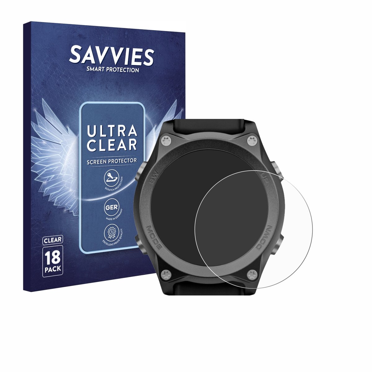 Savvies - Screenprotector voor Mares Sirius - Folie Beschermfolie transparant 18 Stuks