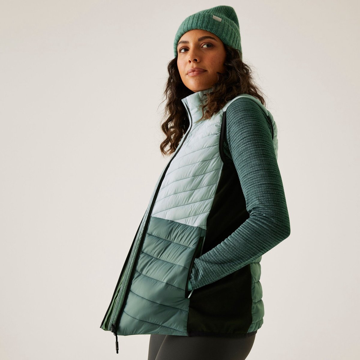Leedre hybride lichtgewicht gilet bodywarmer voor dames Grenate