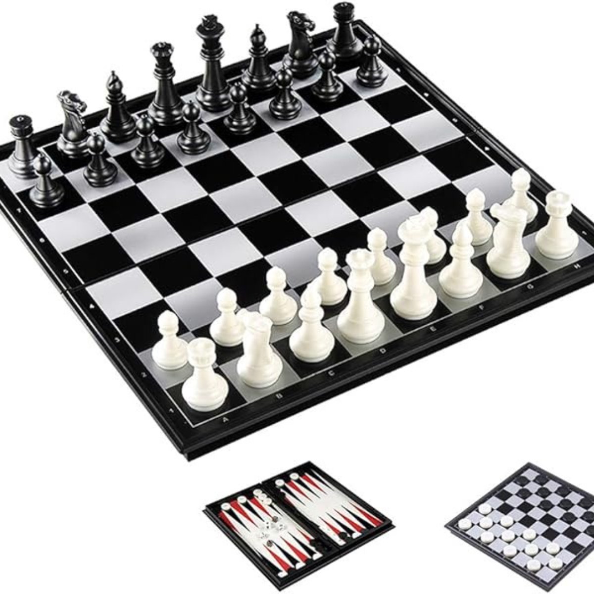 Zylo® Magnetisch Schaakspel - Magnetisch Schaakbord - Schaakbord - Zwart - 25cm x25cmm x3cm