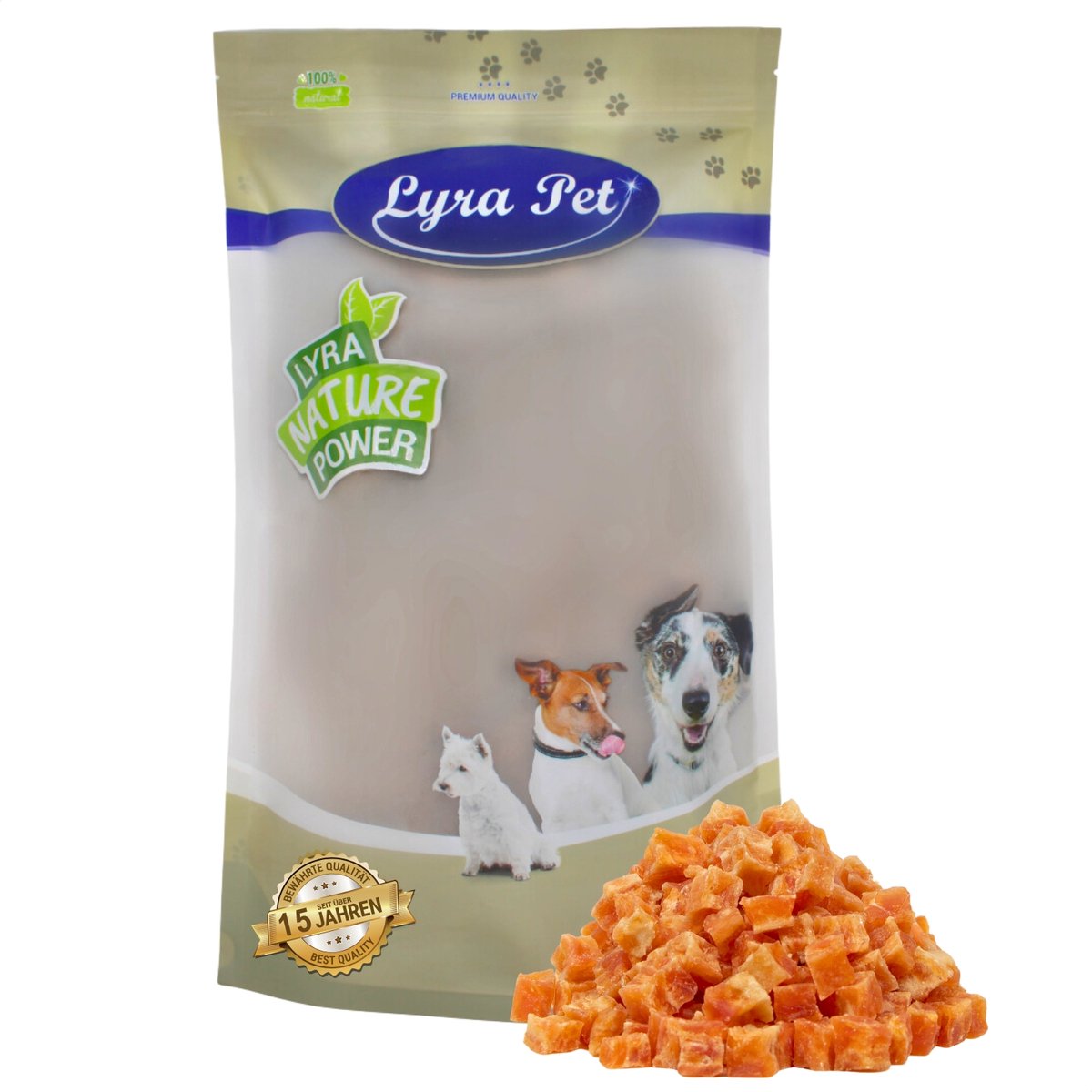 1 kg Lyra Pet® kipblokjes met vis