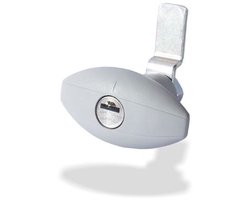 Drukslot serviceluik wit ellips zonder cilinder (pushlock)