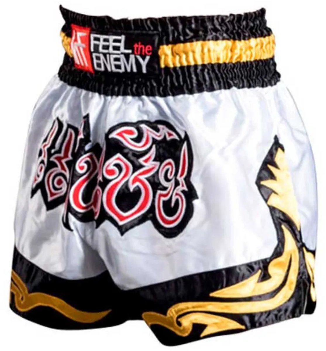 Krf Feel The Enemy Champion Thaiboksbroekjes Wit S Man