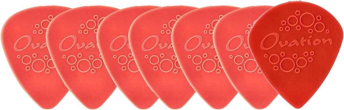 Gitaar Plectrums - Plectrums Set - Muziek Spelen - Super Grip Ontwerp - 060 mm Dik - Koraalrood