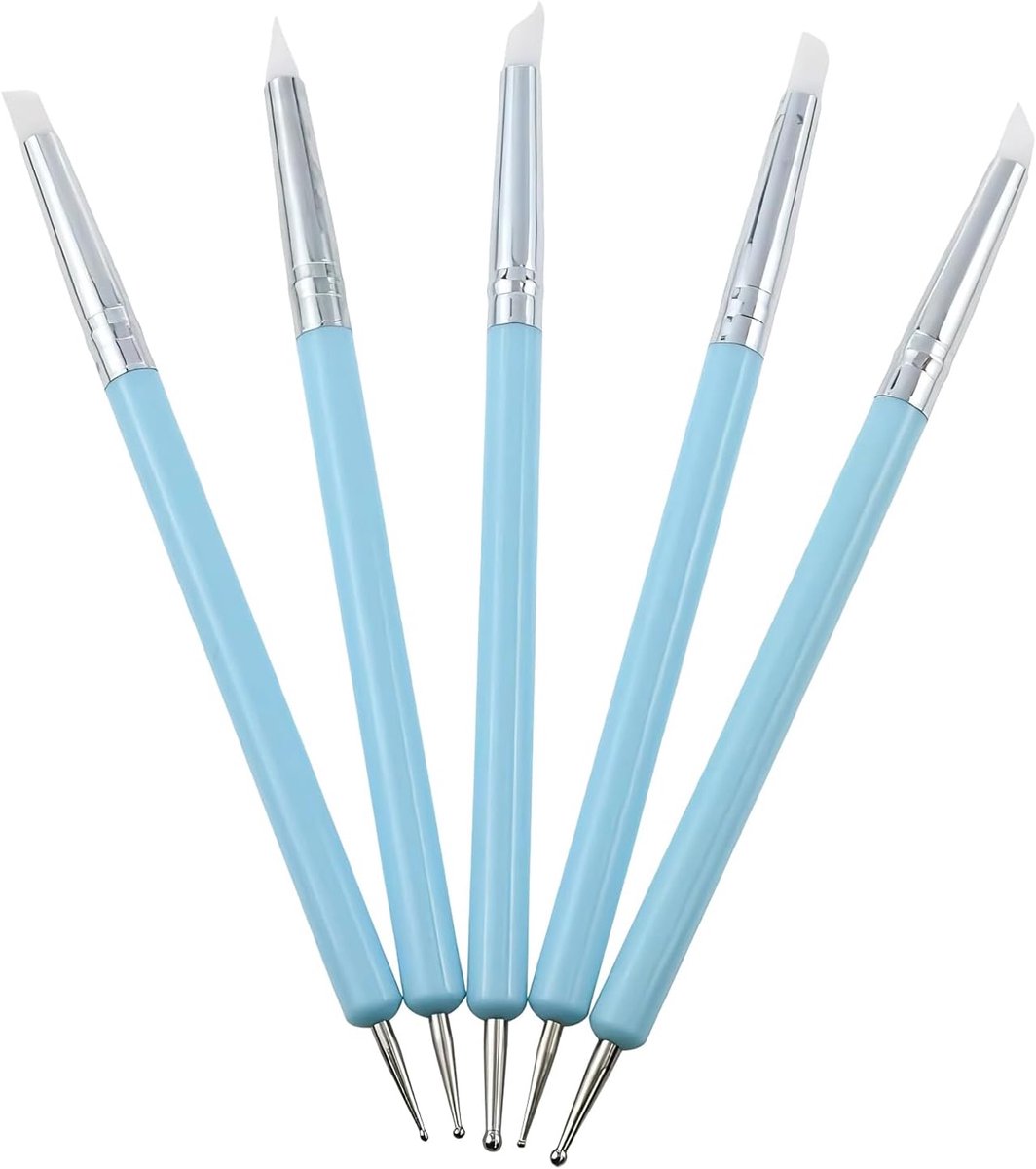 Nagel Dotting Tools - Klei Sculpting - Nageldecoratie - Dubbelzijdig Ontwerp - 5 Stuks
