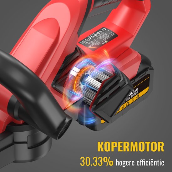 CONENTOOL Accu Heggenschaar - 56cm Bladlengte - Elektrische Heggenschaar - Met 2x 4.0Ah Accu's en Oplader van Merkloos	 — afbeelding 5