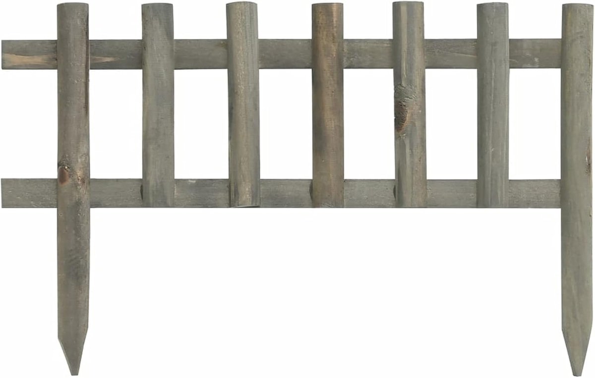 Houten Tuinranden - Gazon Borders - Tuin Afscheiden - Natuurlijk Hout - 10 Stuks
