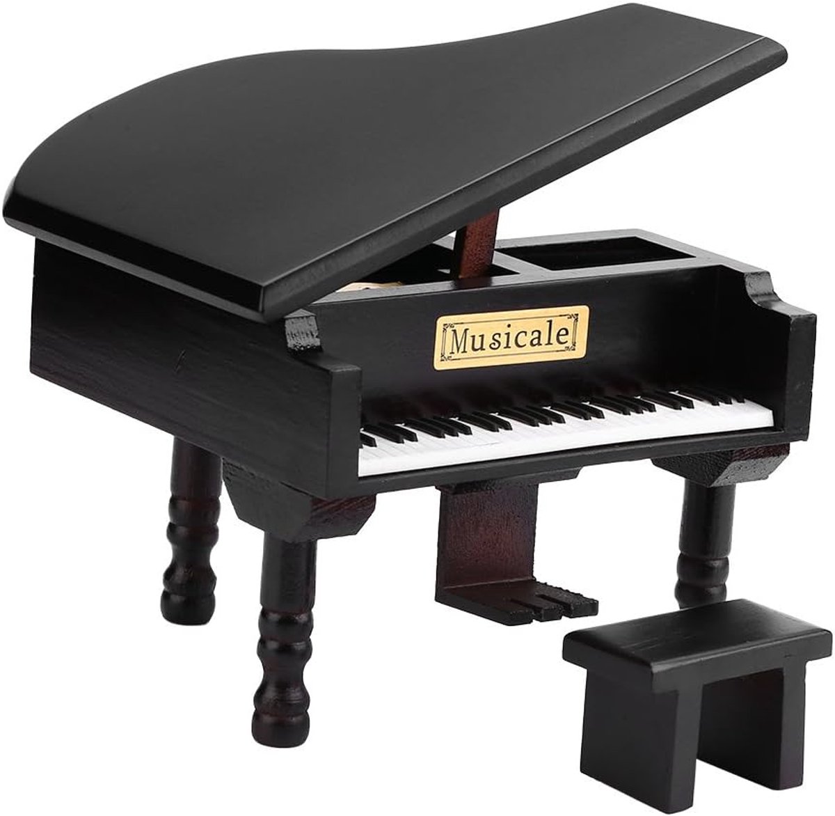 Muziekdoos Kasteel - Decoratief object Melodie - Muziek afspelen - Pianovorm met krukje - 125 cm breed