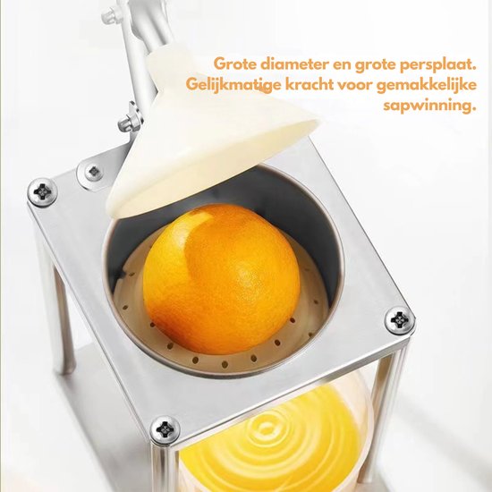 Damenzo - Citruspers handmatig - Citruspersen - Sinaasappelpers - Sinaasappelpers handmatig - Keukengerei - Sap pers - RVS van Merkloos — afbeelding 3