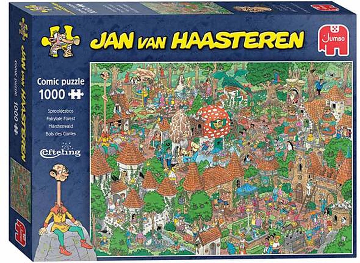 Jan van Haasteren - Efteling - Sprookjesbos - 1000 stukjes puzzel - Legpuzzel volwassenen — afbeelding 7