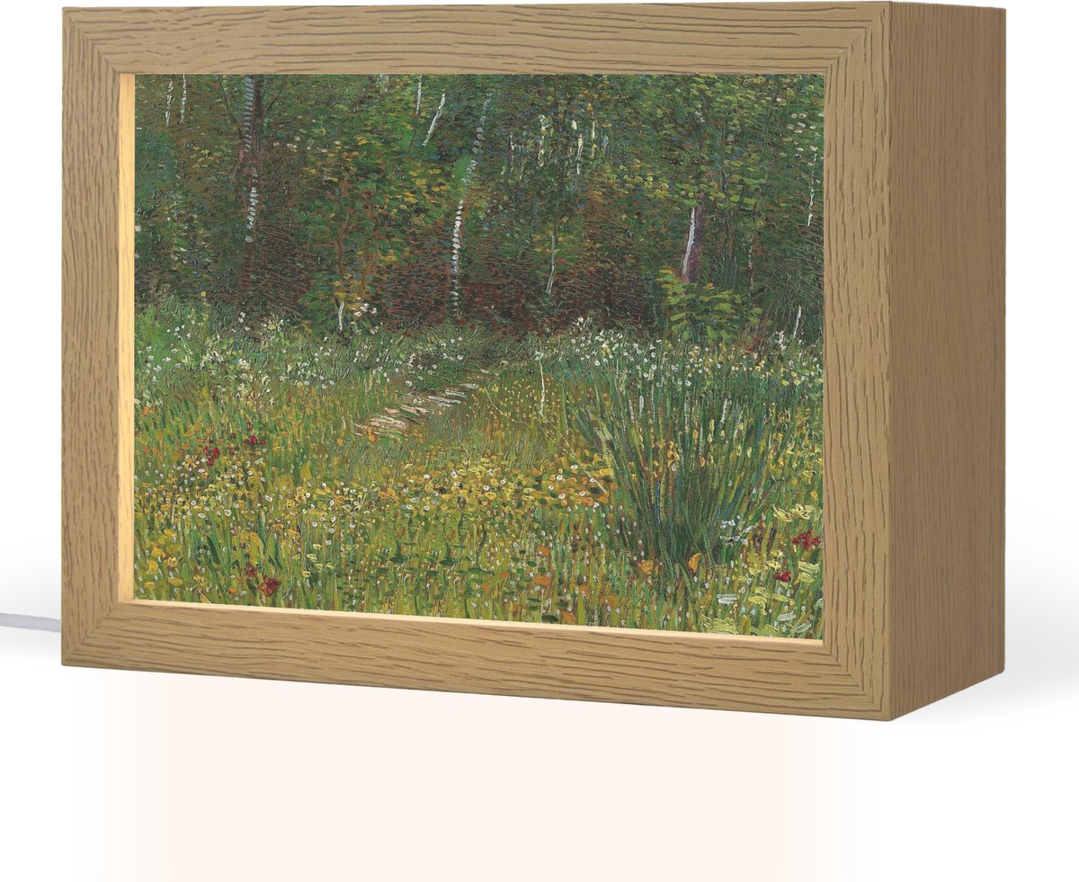 Tafellamp 20x15 cm - LED lamp - Asnières - Vincent van Gogh - Decoratieve tafellampen - Dimbaar - Tafellampje slaapkamer - Woonkamer binnen