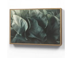 Wandlamp 90x60 cm - Oplaadbaar - Groen - Bladeren - Glad - Nerven - Wandlampen binnen woonkamer - Slaapkamer lamp - Decoratieve nachtlamp - Vloerlamp draadloos