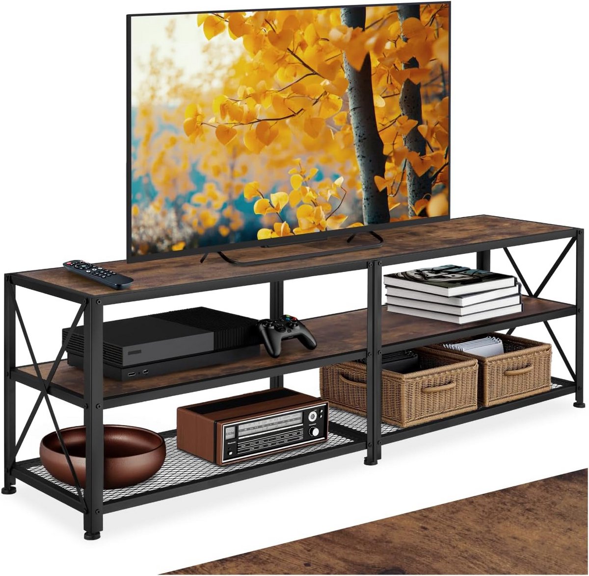 Stijlvol TV Meubel Laag Dressoir Industrieel Design voor Televisies tot 70 Inch