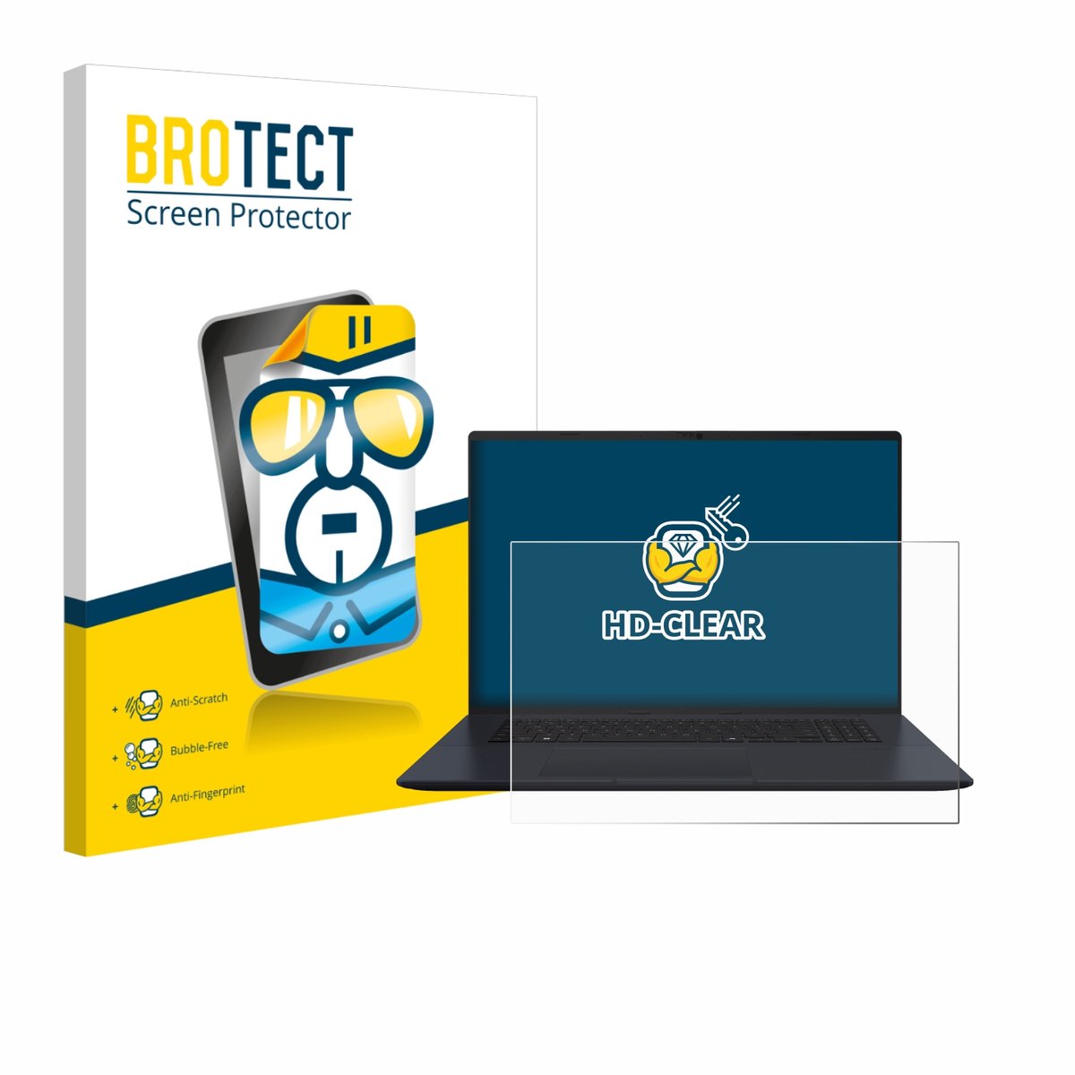 BROTECT - Screenprotector voor ASUS Vivobook 18 M1807 - Folie Beschermfolie transparant