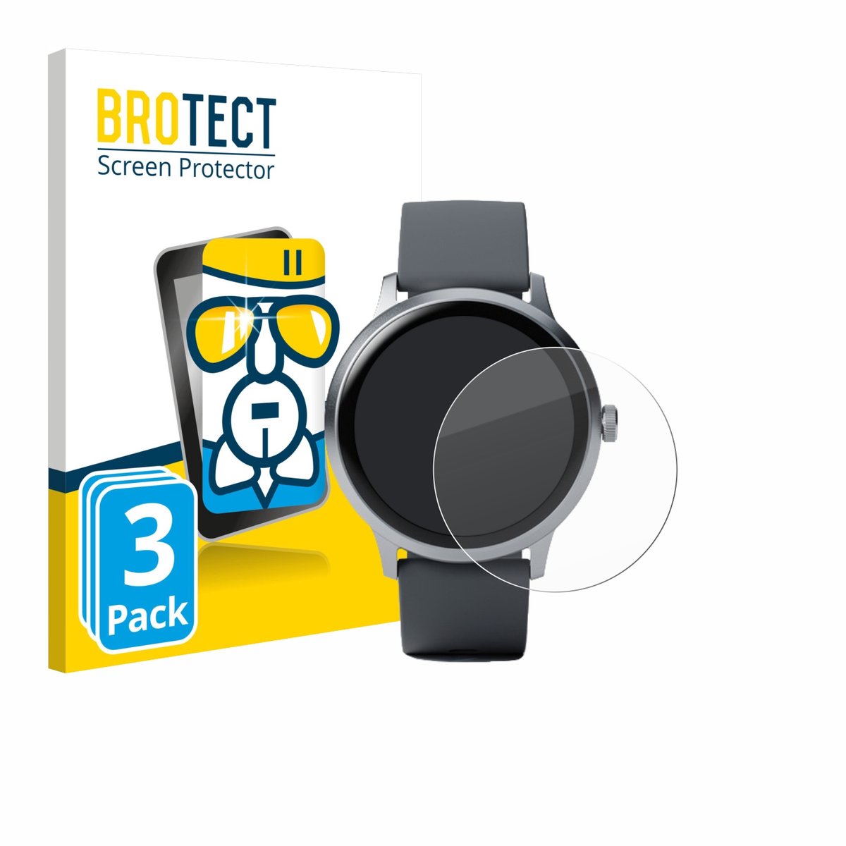 Screenprotector 3 Stuks voor Pebble Round 2 Beschermglas transparant