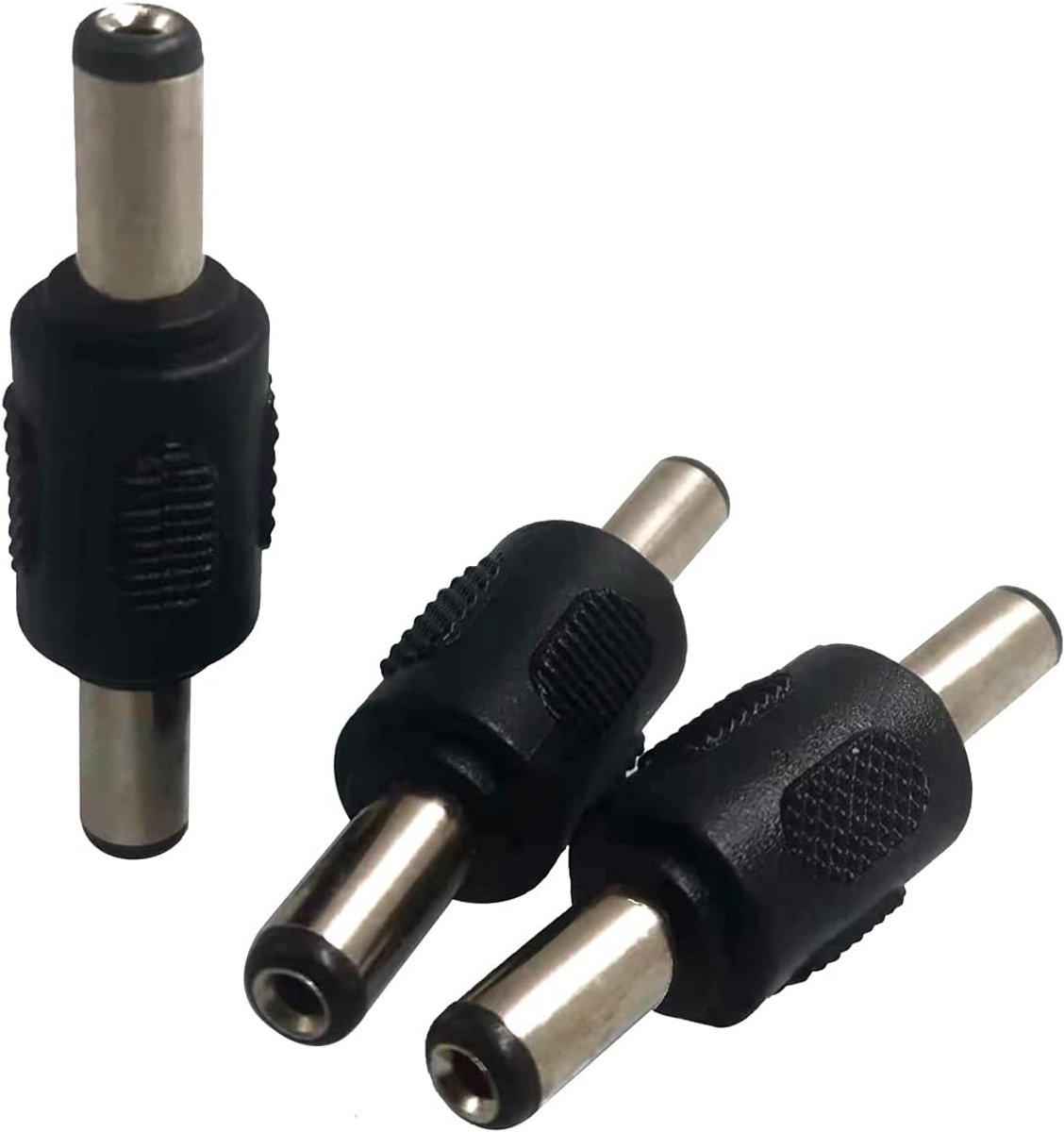 3 Stuks DC 5.5x2.1mm Adapter Stekker Mannelijk naar Mannelijk voor CCTV