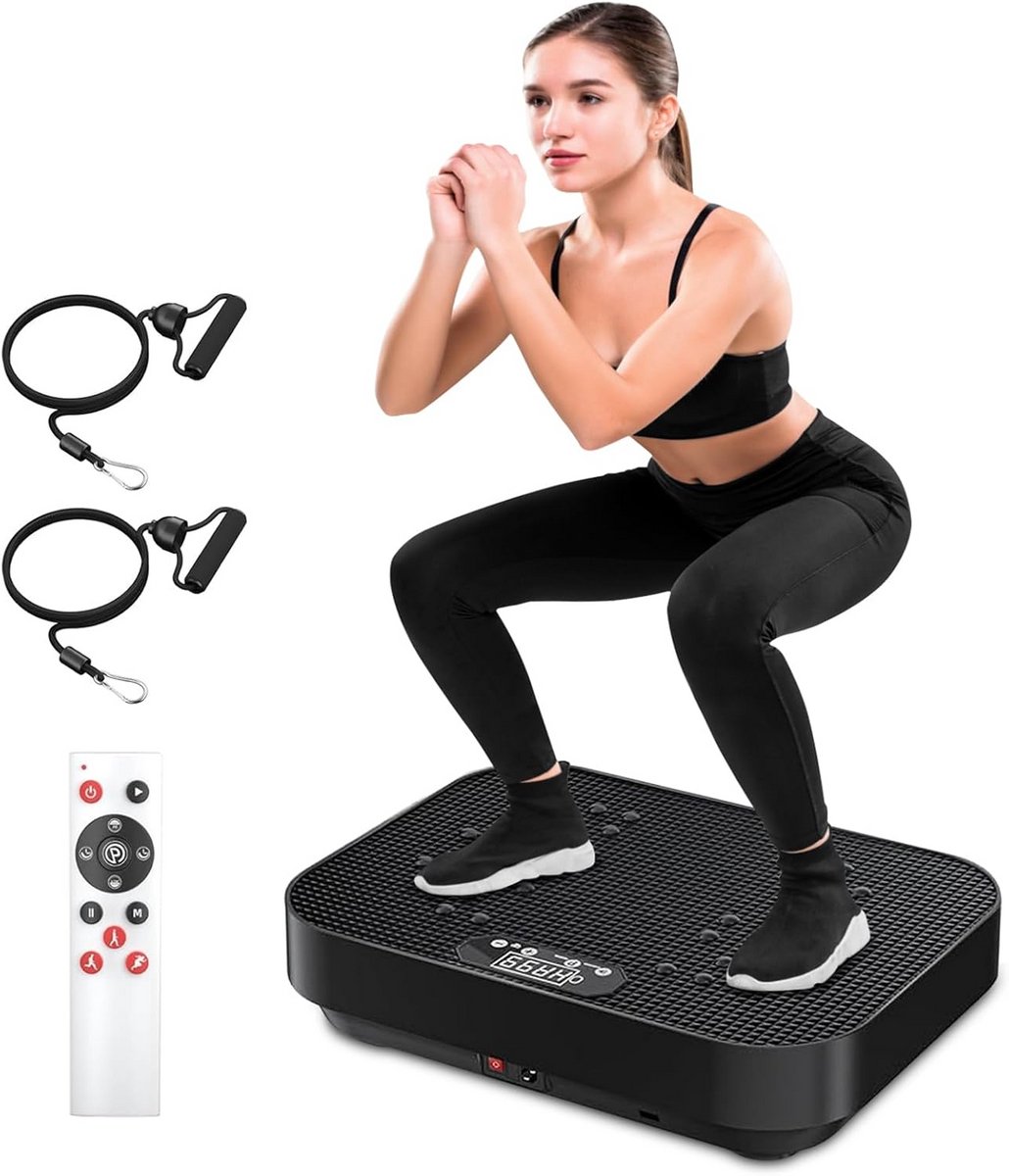 Trilplaat met Weerstandsbanden - 99 Intensiteitsniveaus - Full Body Fitness en Spieropbouw